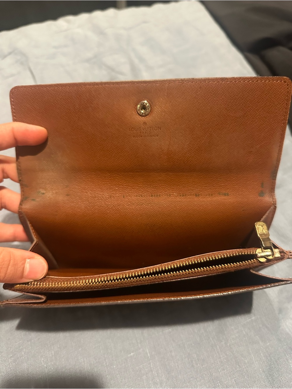 Vintage Louis Vuitton Monogram Canvas Brown & Gold Continental Wallet - Picture 6 of 14